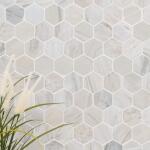 MSIAngora Hexagon 11.75 in. x 12 in. x 10 mm Honed Mosaic Marble Floor and Wall Tile (0.98 sq. ft./Each) (ANGORA-2HEXP)