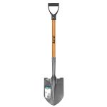 Anvil 28 in. Carbon Steel Digging Shovel with Wood D-Grip Short Handle (77470-938)