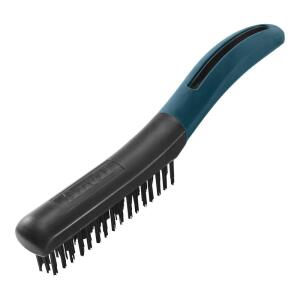 Anvil Wire Brush with 4 x 16 Rows of Steel Bristles and Soft Grip (SB416-ANV)