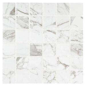 MarazziEpicClean Milton Arabescato Marble 12 in. x 12 in. Glazed Ceramic Mosaic Tile (1 sq. ft. / piece) (ML4022ECHD1P2)