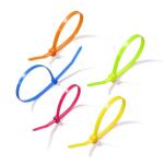 Commercial Electric8in Standard Cable Zip Ties 100 COMBO Pack (Assorted Colors) - GT-200ST