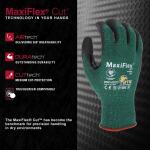 ATG MaxiFlex Cut Men's Large Green ANSI 2 Abrasion Resistant Nitrile-Coated Work Gloves (34-8443T/LVPD30)