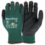 ATGMaxiFlex Cut Men's Large Green ANSI 2 Abrasion Resistant Nitrile-Coated Work Gloves (34-8443T/LVPD30)