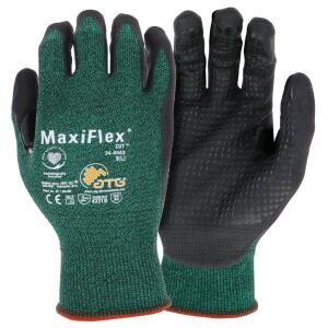 ATG MaxiFlex Cut Men's Large Green ANSI 2 Abrasion Resistant Nitrile-Coated Work Gloves (34-8443T/LVPD30)