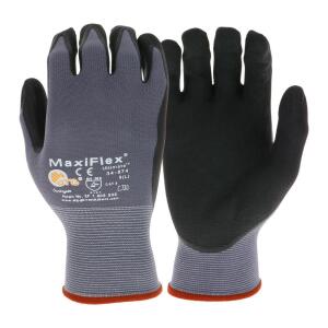 ATGMaxiFlex Ultimate Men's Large Gray Nitrile Coated Work Gloves with Touchscreen Capability (34-874T/LVPD72)