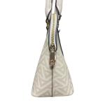 Aldo Women's Medium Pebbled Leather Satchel Handbag Beige