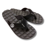 Volcom Men's Recliner Sandals Black White 13