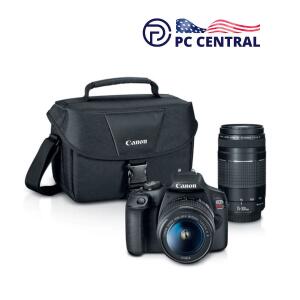 Canon EOS Rebel T7 DSLR Camera with 18-55mm and 75-300mm Lenses