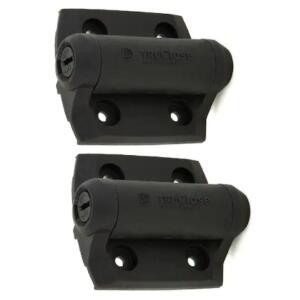 D&D 2-7/8 in. x 3-3/4 in. Self-Closing Metal Gate Hinge Black (2-Pack)