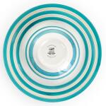 Gibson Home Sunset Ceramic Dinnerware Set 12-Piece Teal White