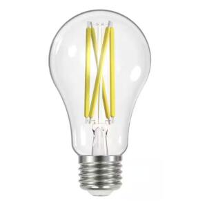 EcoSmart 100-Watt Equivalent A19 Dimmable Clear Glass Filament LED Light Bulb Daylight (4-Pack)