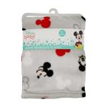 Cudlie Disney Mickey Mouse 1-ply Flannel Fleece Tossed Face Blanket