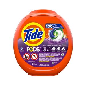 Tide Pods Liquid Laundry Cold Clean Spring Meadow Scent 42 Pacs Capsule 36 oz (1.04kg)