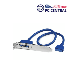 StarTech 2-Port USB 3.0 A Female Slot Plate Adapter (Blue) 