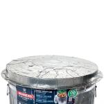 Behrens 31 Gal. Round Galvanized Steel Metal Trash Can with Lid for Household Use (1270)