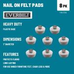 Everbilt 8-Pack Beige Round Felt Nail-On Furniture Glides for Floor Protection, 1 in. (49934)