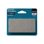 Everbilt 2 in. x 4 in. Beige Heavy Duty Self-Adhesive Rectangular Felt Furniture Pads (3-Pack) (49948)