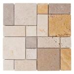 Jeffrey CourtBrick Medley Beige 11.875 in. x 11.875 in. Honed Travertine Wall and Floor Mosaic Tile (0.979 sq. ft./Each) (99036)