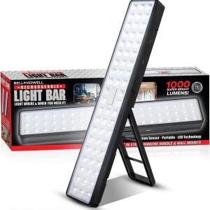 Bell and Howell Rechargeable Portable Light Bar LED Light with Stand 1000 Lumens Brightness