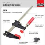 BESSEYClutch Style 36 in. Capacity Bar Clamp with Composite Plastic Handle and 3-1/2 in. Throat Depth (GSCC3-536-2K)