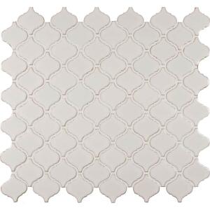 MSIBianco Arabesque 10 in. x 11 in. Glossy Porcelain Mesh-Mounted Floor and Wall Mosaic Tile (0.73 sq. ft./Each) (PT-BIANCO-ARABE)