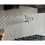 MSI Bianco Arabesque 10 in. x 11 in. Glossy Porcelain Mesh-Mounted Floor and Wall Mosaic Tile (0.73 sq. ft./Each) (PT-BIANCO-ARABE)