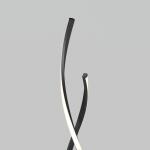 Artika 59-inch Black Swirl Modern 1-Light Integrated LED Dimmable Standard Floor Lamp for Living Room