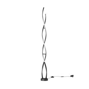 Artika 59-inch Black Swirl Modern 1-Light Integrated LED Dimmable Standard Floor Lamp for Living Room