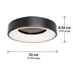 Artika Aiden 13 in. 1-Light Modern LED Flush Mount Ceiling LightBlack, Integrated LED, 5 CCT For Kitchen or Bedroom (FM-AIC-HD2BL)