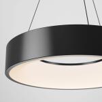 ArtikaAiden Drum 31-Watt 1 Light Black Modern 5 CCT Integrated LED Pendant Light Fixture for Dining Room or Kitchen (PDT-AIC-HD2BL)