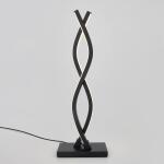 Artika 18 in. Wave Black Modern Integrated LED Table Lamp with Dimmable Feature for Living Room