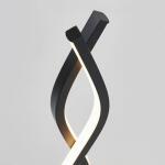 Artika 18 in. Wave Black Modern Integrated LED Table Lamp with Dimmable Feature for Living Room