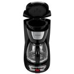 BLACK+DECKER 12-Cup Black Programmable Drip Coffee Maker with Glass Carafe, Built-In Timer, and Automatic Shut-Off (DCM100B)