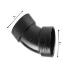 Charlotte Pipe3 in. ABS DWV 45-Degree Hub x Hub Elbow Fitting (ABS003211000HD)