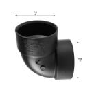 Charlotte Pipe3 in. ABS DWV 90° Hub x Hub Vent Elbow (ABS003311000HD)