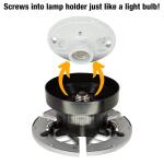 Commercial Electric 7" Spin Light LED Flush Mount Garage & Basement Light – 3 Adjustable Heads, 3500 Lumens, Screws into Lampholder (566011410)