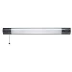 Commercial Electric42 in. Workbench Garage Integrated LED Shop Light Bluetooth Speakers 3600 Lumens Black Brushed Nickel (55703191)