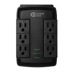 Commercial Electric 6-Outlet Wall Mounted Swivel Surge Protector - (Black)