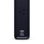 Commercial Electric 8 ft. 7-Outlet Surge Protector with USB - Black