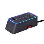 Commercial Electric6 ft. 6-Outlet RGB Gaming Surge Protector with 2 USB and 1 USB-C (SP-GP621)