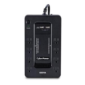 CyberPower650VA 8-Outlet UPS Battery Backup with USB (SX650U)