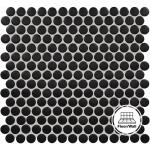 DaltileRestore Black 11 in. x 10 in. Glazed Ceramic Penny Round Mosaic Tile (0.83 sq. ft./Each) (RE21PNYRNMSCCMT)