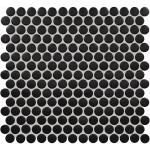 DaltileRestore Black 11 in. x 10 in. Glazed Ceramic Penny Round Mosaic Tile (0.83 sq. ft./Each) (RE21PNYRNMSCCMT)