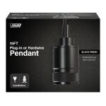 Feit Electric60-Watt 1-Light Socket Matte Black Industrial Style Pendant Light Plug In & Hardwire Fixture (No Bulb or Shade Included) (PN/PLUG/BLK/HDRP)