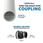 Fernco2 in. x 1-1/2 in. DWV Flexible PVC Coupling (P1056-215)