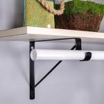 EverbiltBlack Heavy Duty Shelf Bracket and Rod Support (19702)