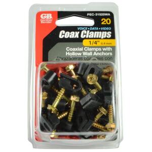 Gardner Bender1/4 in. Plastic Cable Clamps in Black (18-Pack)