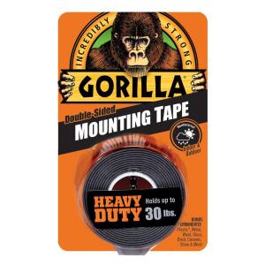 Gorilla1 in. x 1.67 yd. Black Heavy Duty Mounting Tape (6055002)