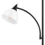 Hampton Bay 70 in. Black 2-Light Mother Daughter Torchiere Floor Lamp with Plastic Shade