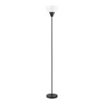 Hampton Bay 1-Light Torchiere Floor Lamp in Black, 70 inches tall with a Plastic Shade